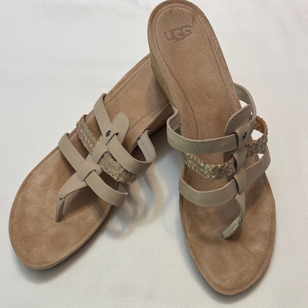UGG Women's Beige Strappy Sandals